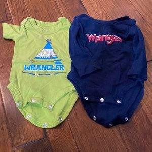 Lot of 2 Wrangler infant onesies